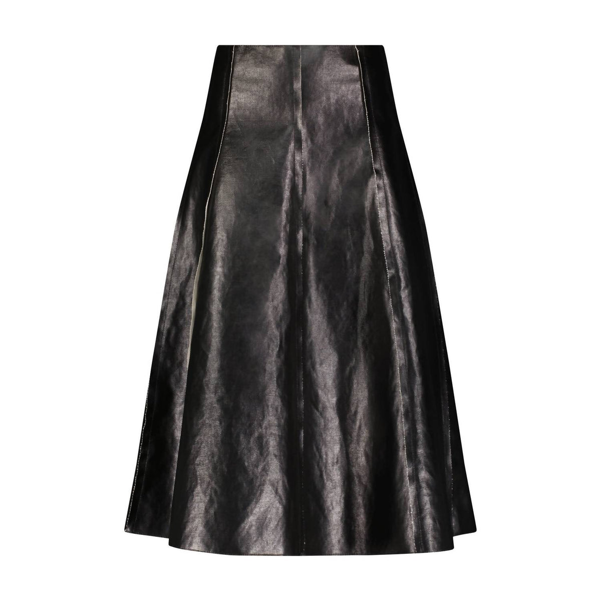 Marina Moscone - Coated Canvas A-line Skirt