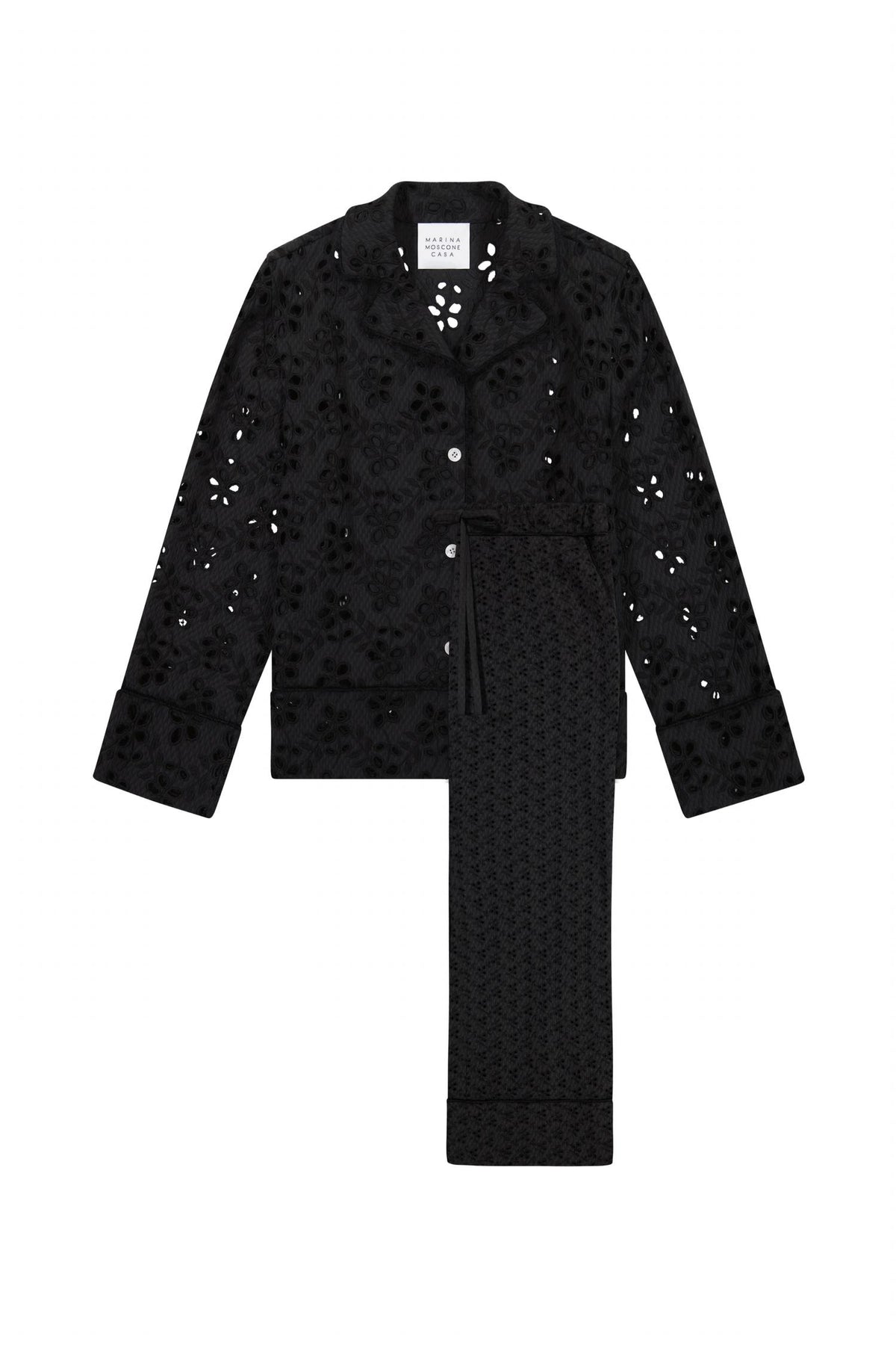 Marina Moscone - Women's Cotton Eyelet Pajama Set