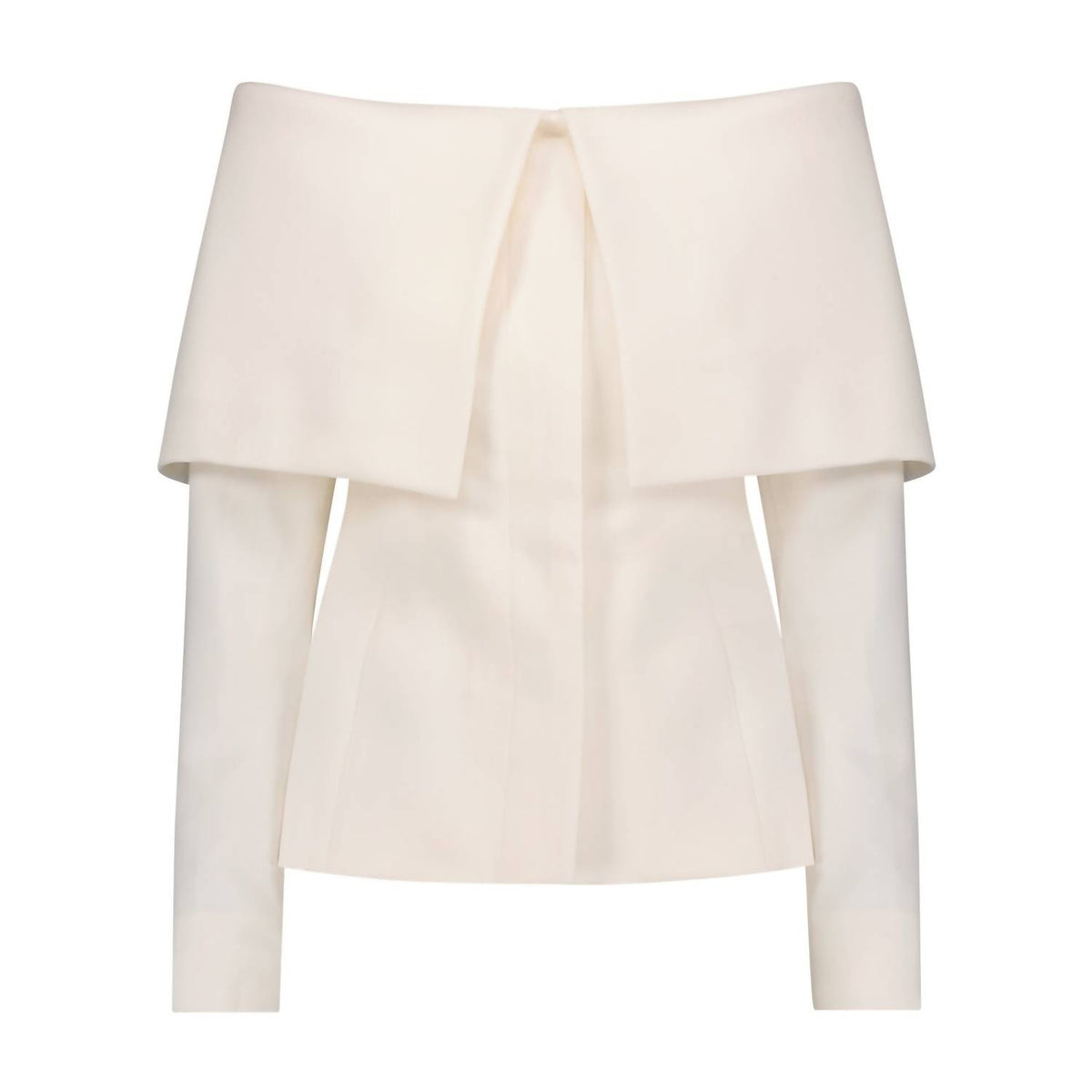 Marina Moscone - Foldover Shawl Off-the-shoulder Jacket