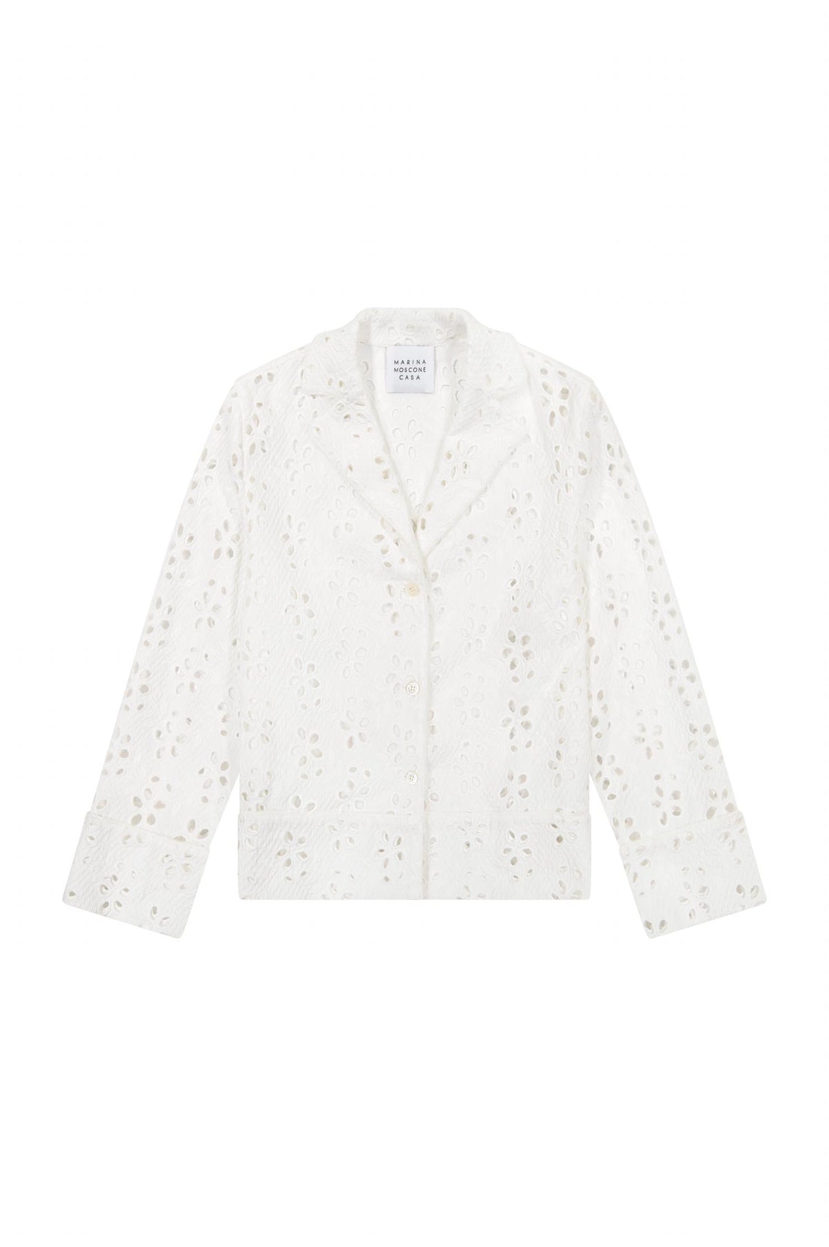 Marina Moscone - Women's Cotton Eyelet Pajama Set