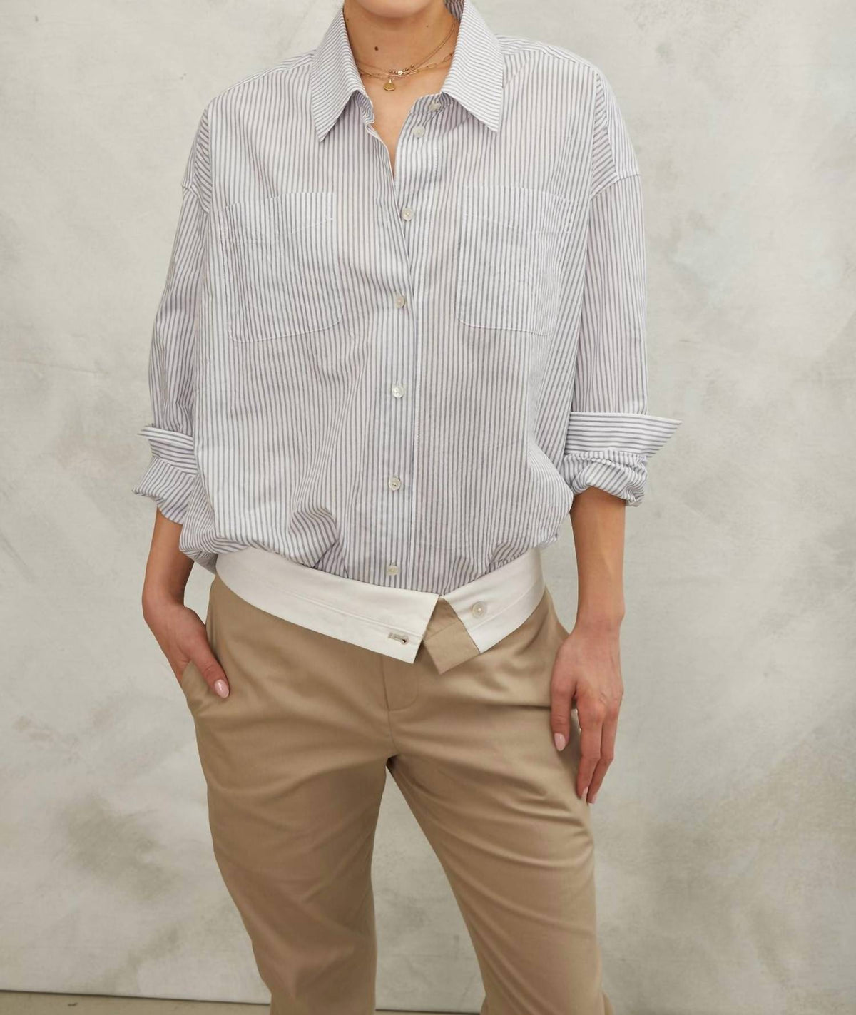 Marissa Webb - Davie Stripe Button Down Shirt