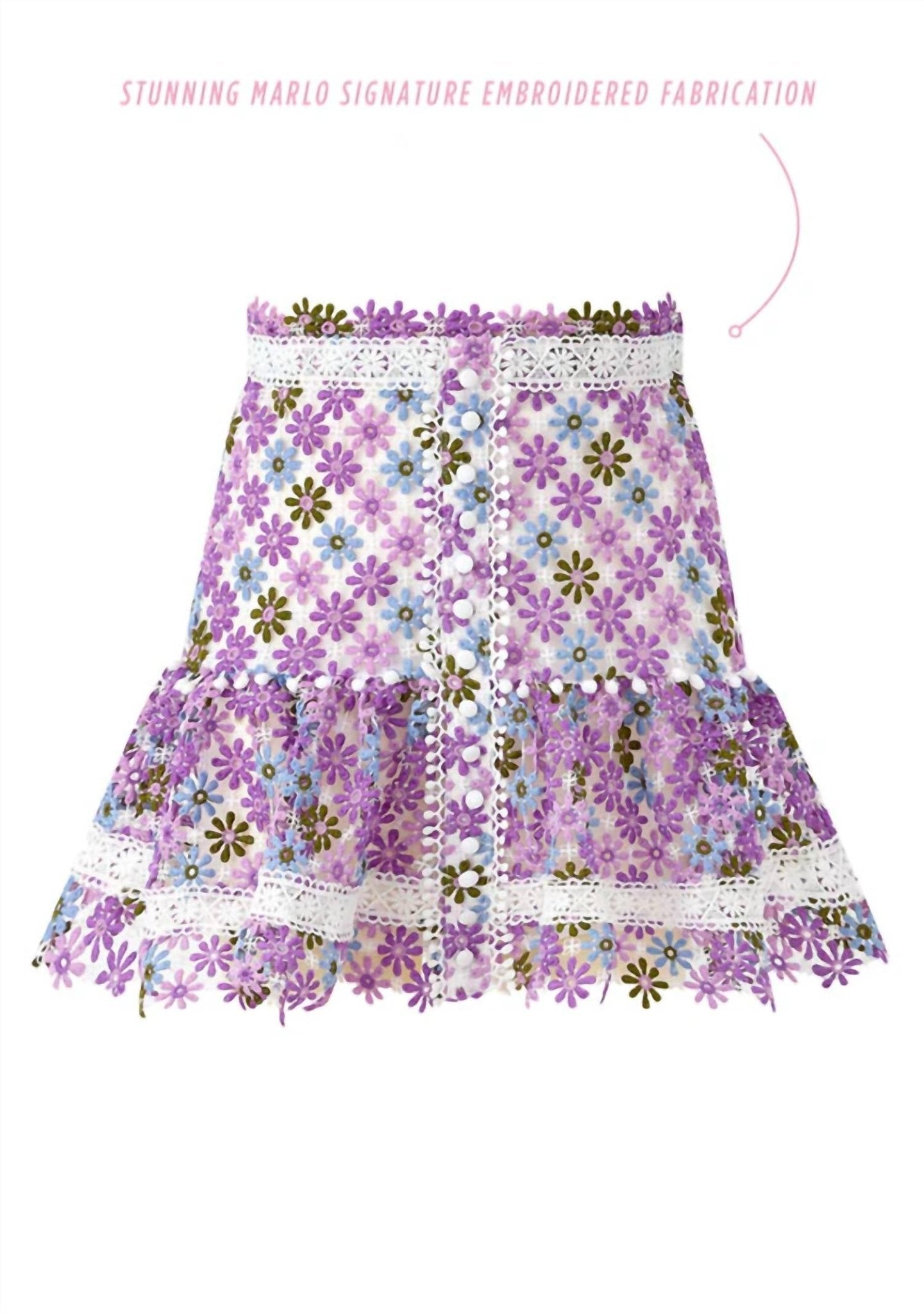 Marlo - Girl's Sadie Embroidered Skirt - bottoms - clothing - floral