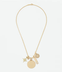 Marlyn Schiff - Women's Charm Necklace - gold - goldtone - jewelry