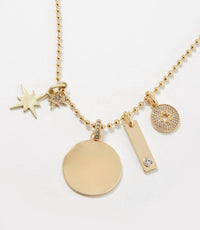 Marlyn Schiff - Women's Charm Necklace - gold - goldtone - jewelry