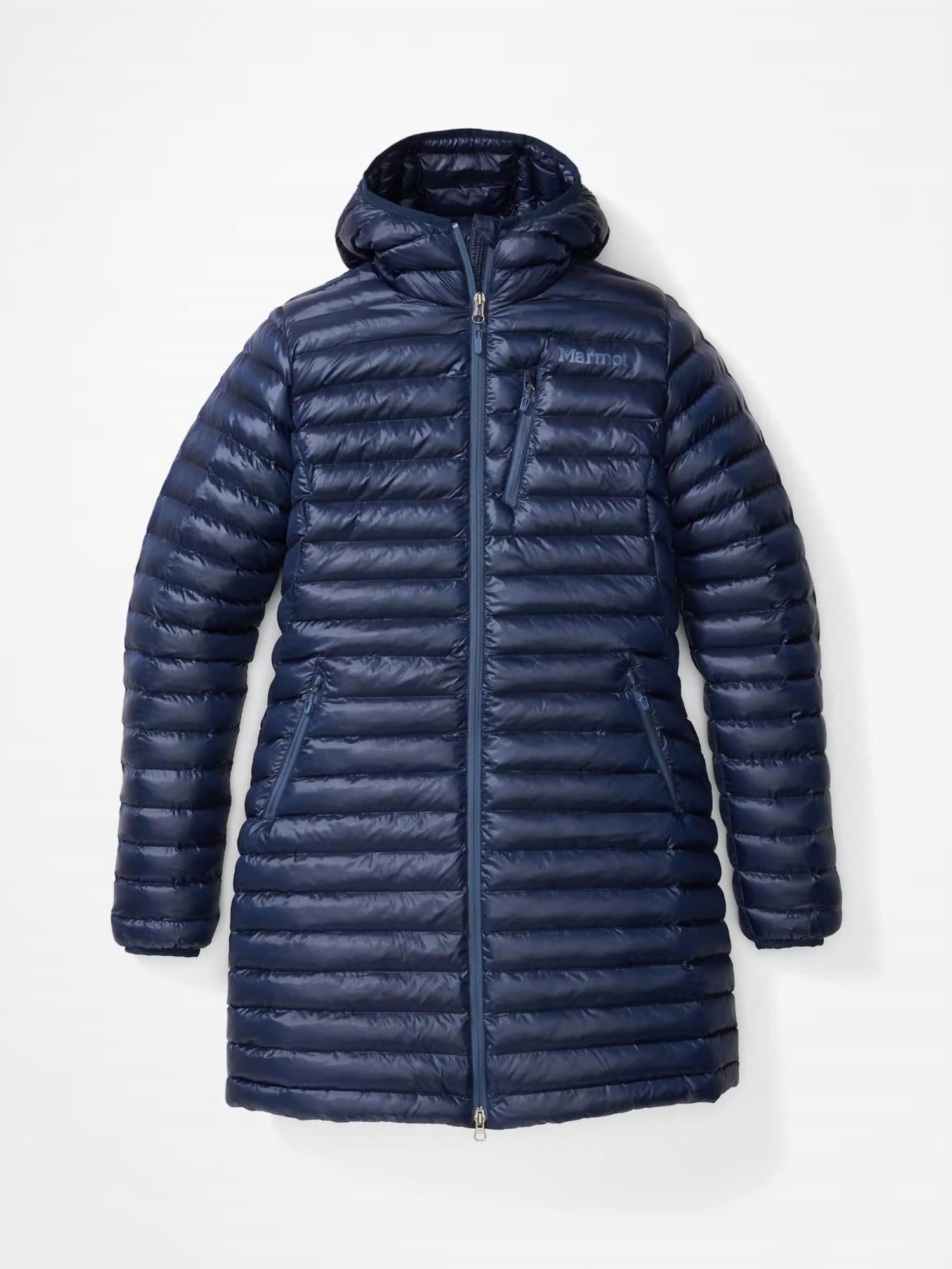 Marmot - LONG AVANT FEATHERLESS HOODY - blue - clothing - coats