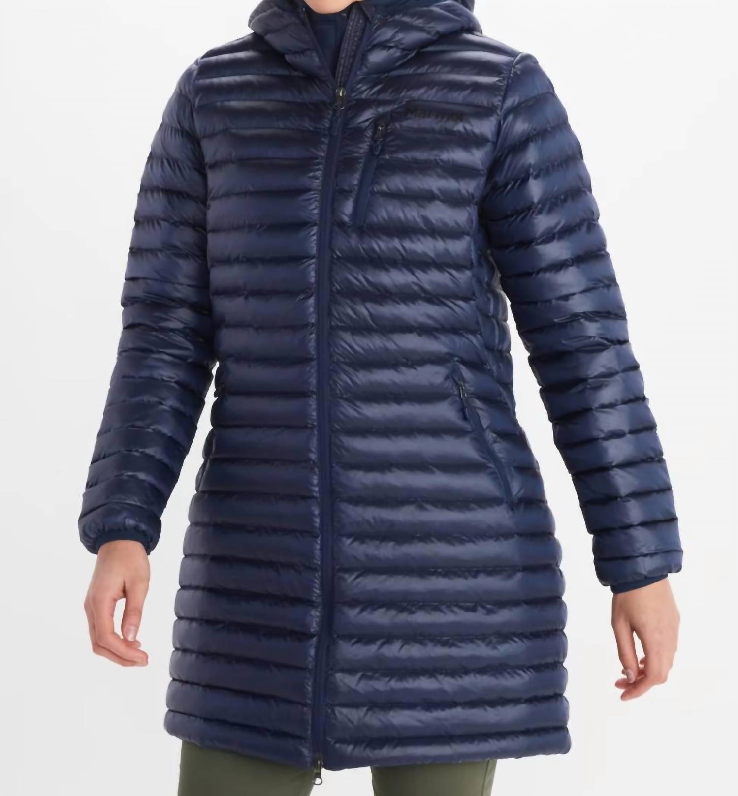 Marmot - LONG AVANT FEATHERLESS HOODY - blue - clothing - coats