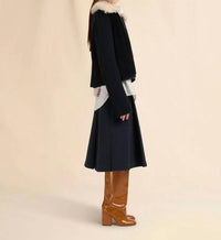 Marni - Wool Cardigan With Shearling Patches