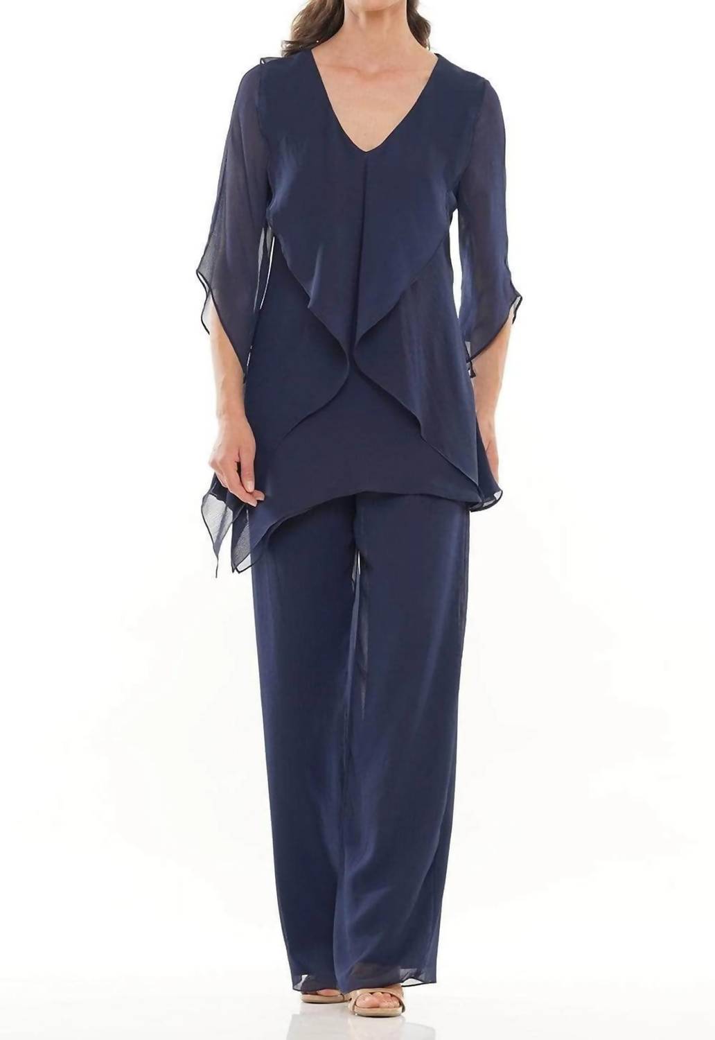 Marsoni By Colors - Ruffle Chiffon Pantsuit