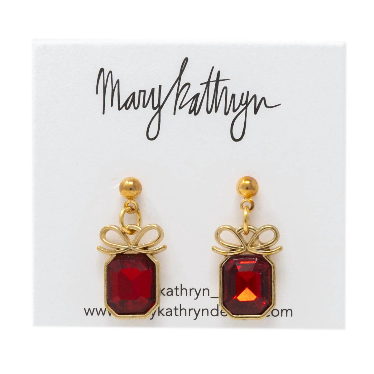 Mary Kathryn Designs - Women Ruby Red Dangles