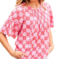 Mary Square - Jane Top - blouses - clothing - patterned