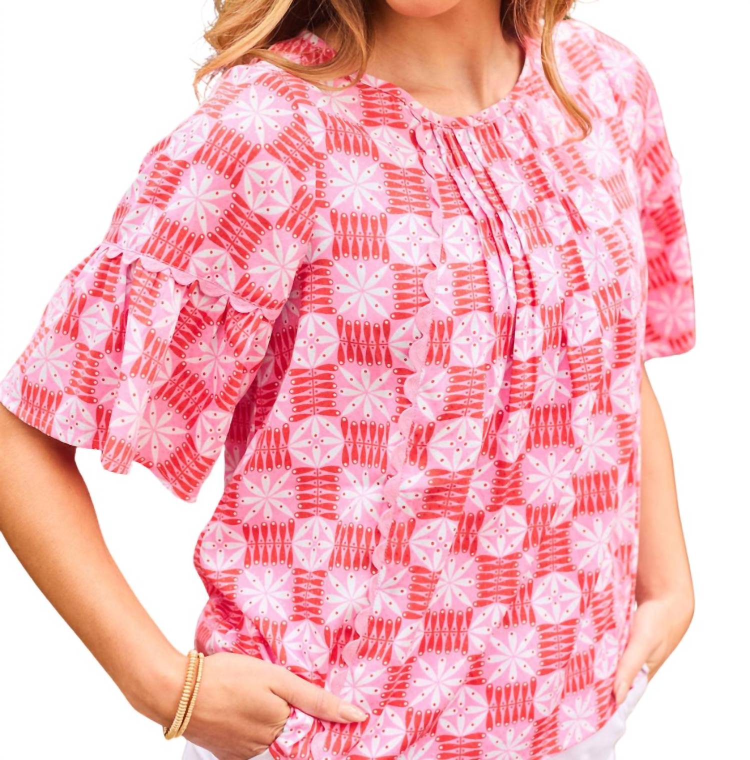 Mary Square - Jane Top - blouses - clothing - patterned
