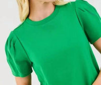 Mary Square - Larissa Pleat Sleeve Tee Top