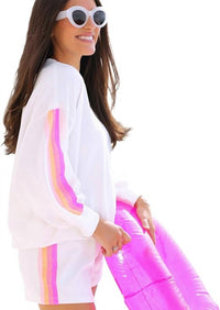 Mary Square - Sequin Stripe Short Set
