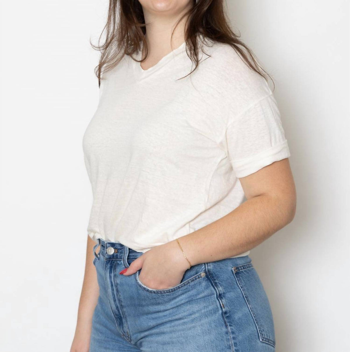 Ma'Ry'Ya - Linen V-neck Tee