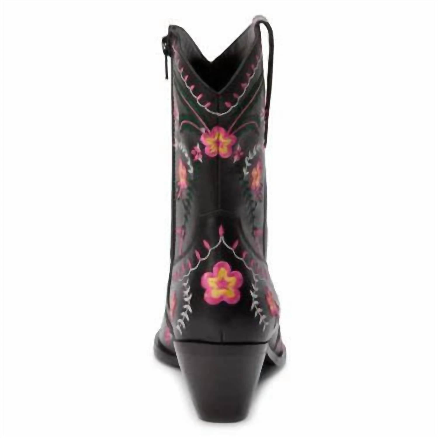 Matisse - Women's Amber Embroidered Western Boot - ankle - boots - black - booties