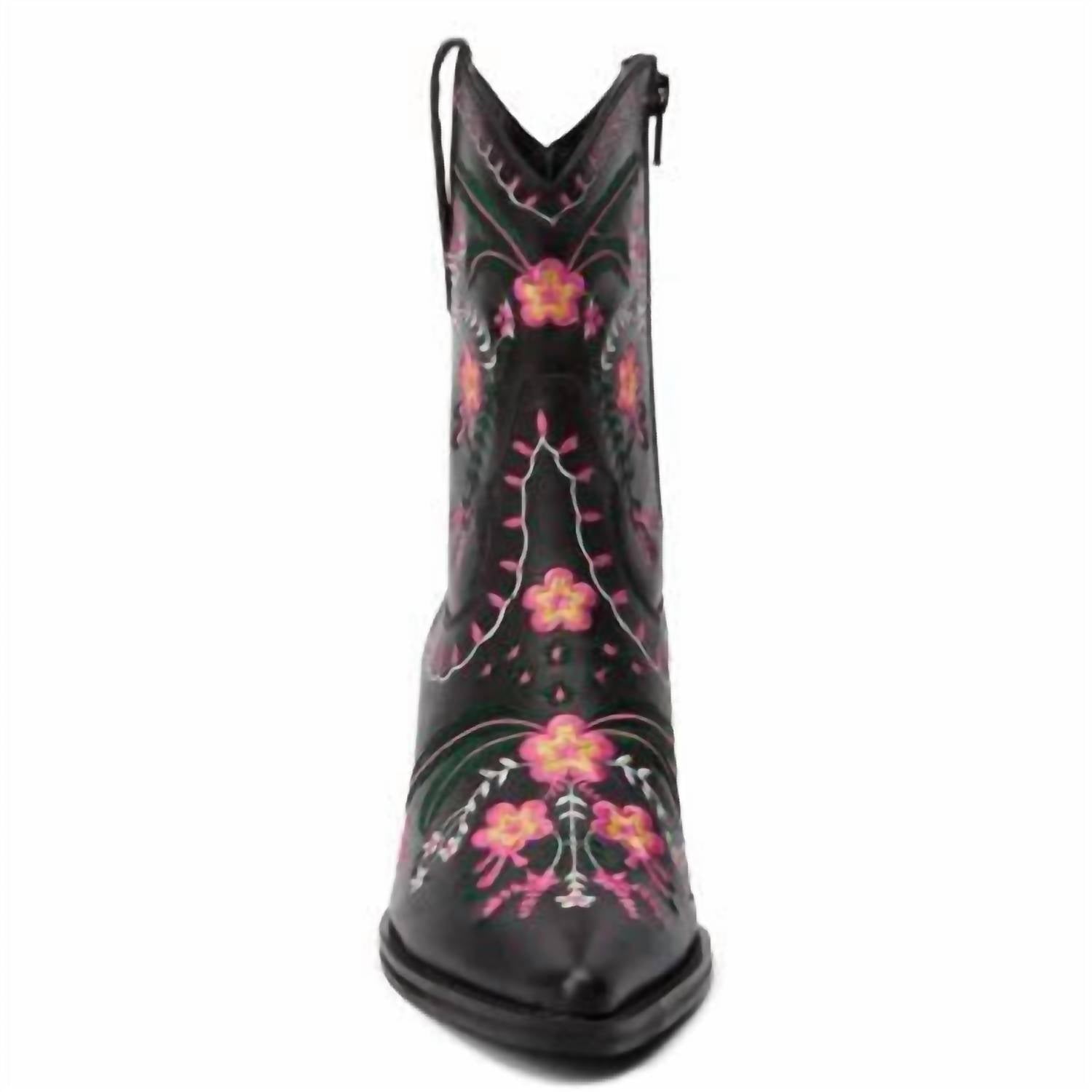 Matisse - Women's Amber Embroidered Western Boot - ankle - boots - black - booties