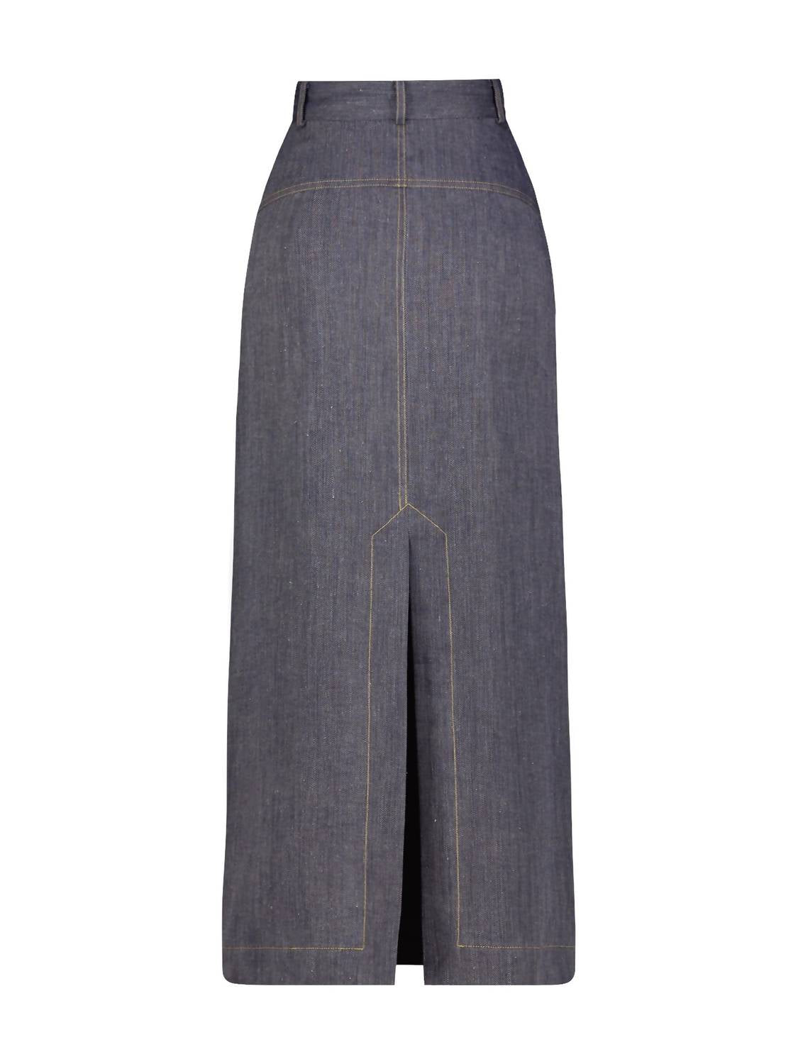 Matthew Bruch - Denim Pencil Midi Skirt