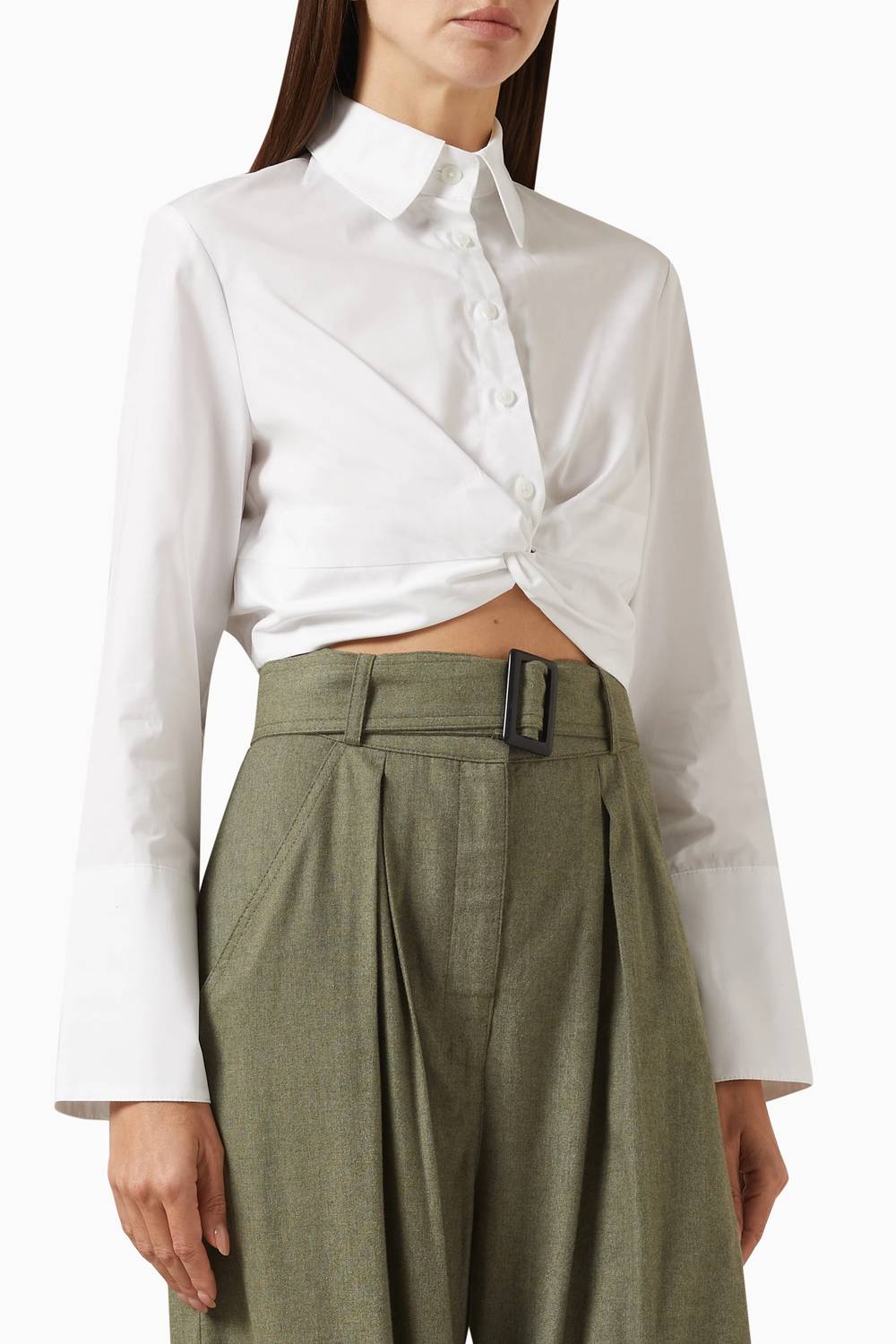 Matthew Bruch - Women's Twist Button Up Top