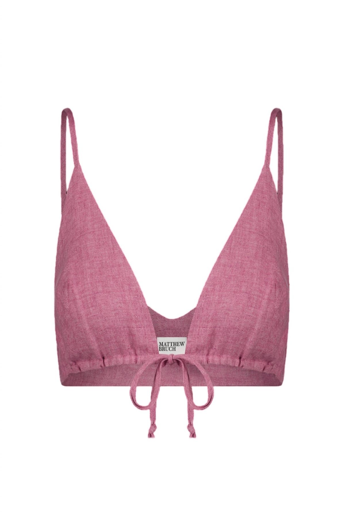 Matthew Bruch - Women's Triangle Tie Front Crop Top
