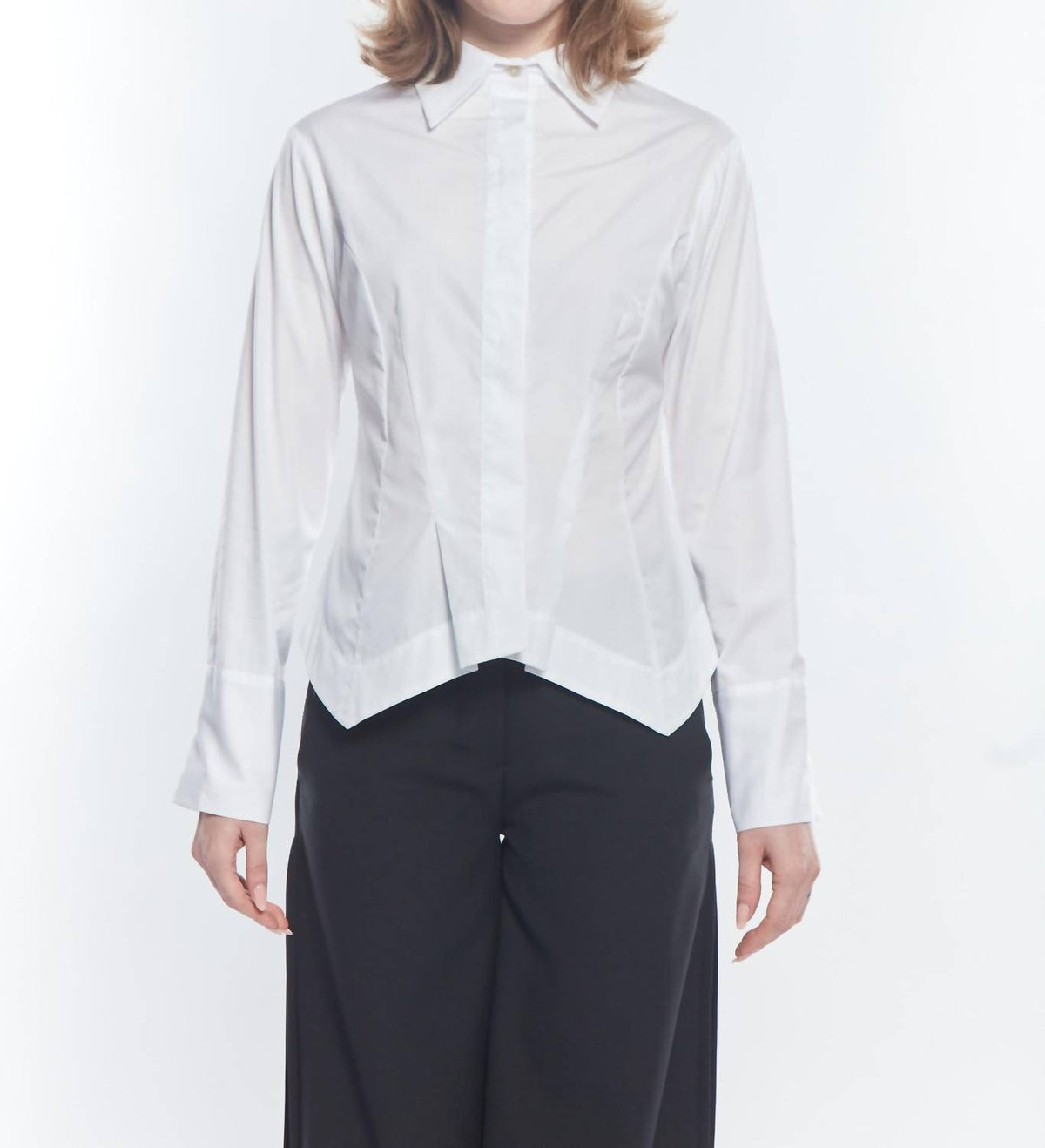 Matthildur - Beam Pleated Button Down Shirt