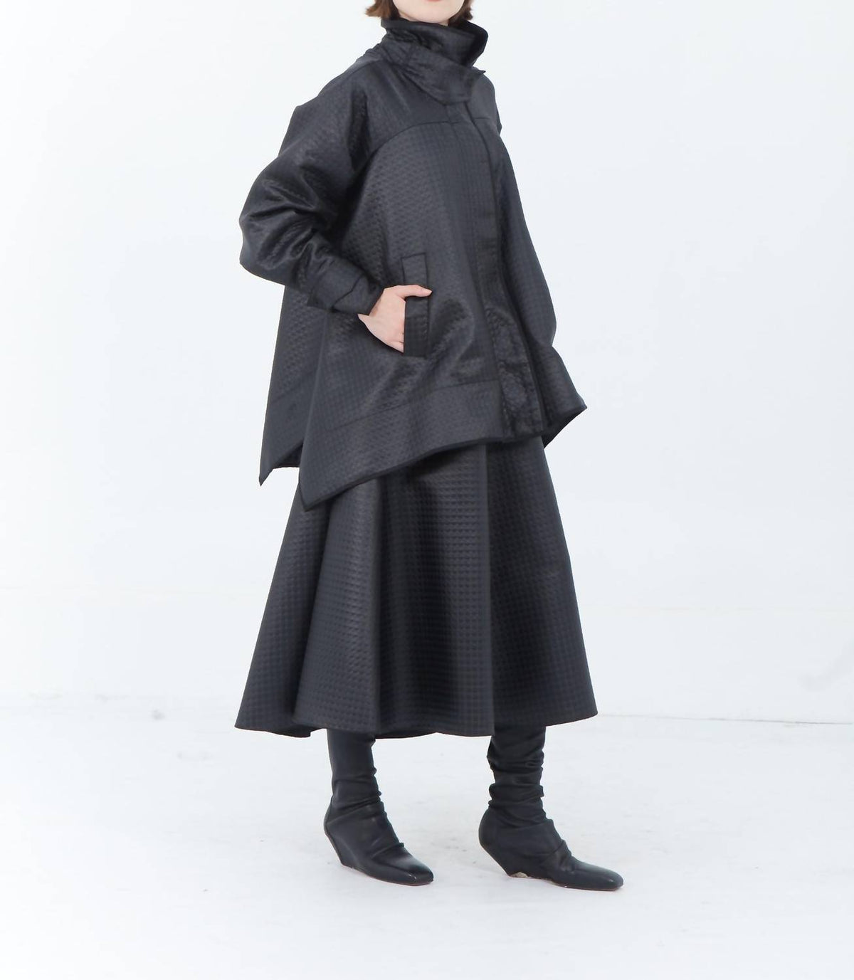 Matthildur - Gable Quilt Midi Skirt