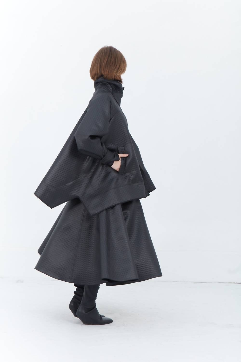 Matthildur - Gable Quilt Midi Skirt