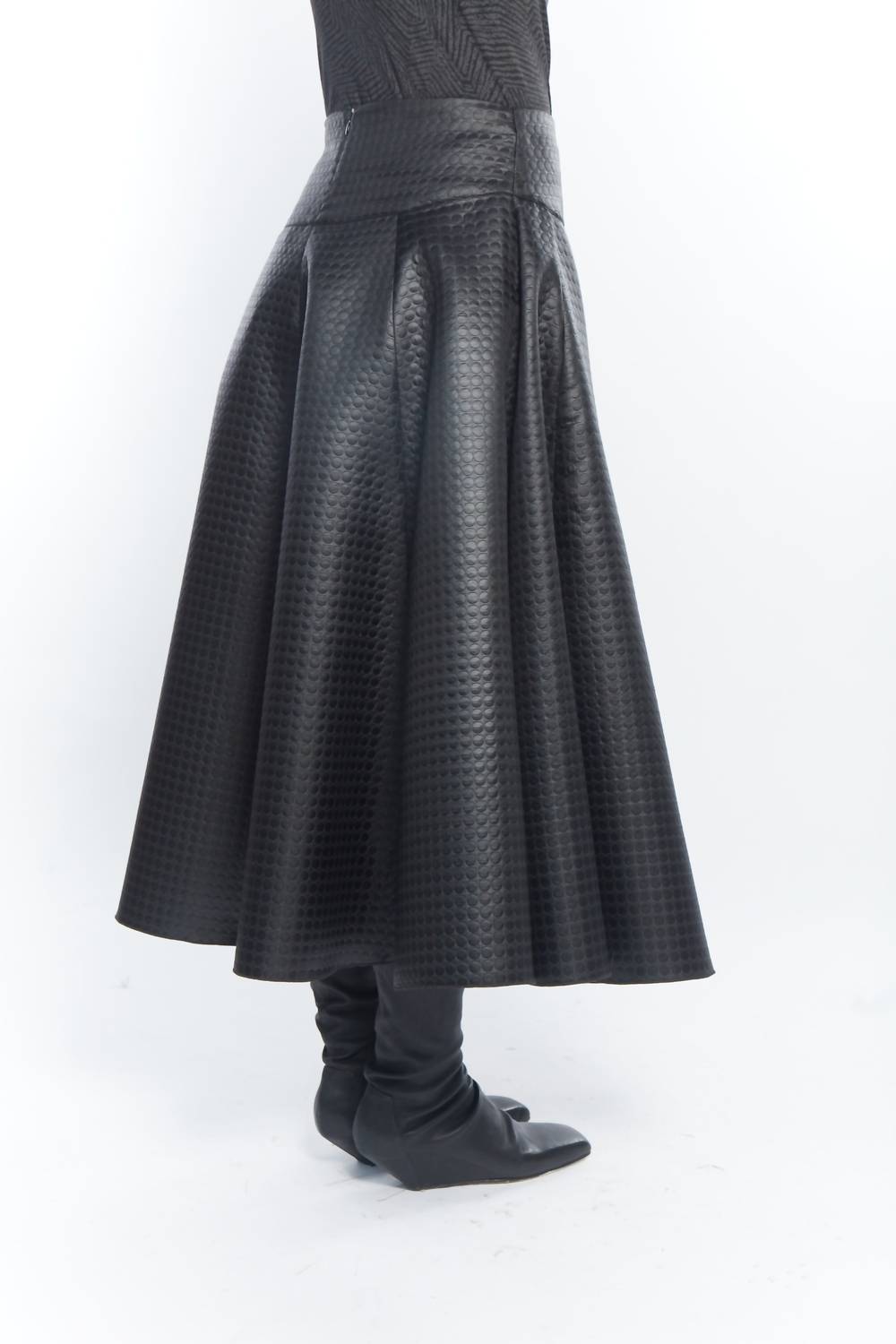 Matthildur - Gable Quilt Midi Skirt