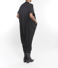 Matthildur - Trapeze V-neck Short Sleeve Tunic Top