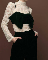 Maude - Mindy Bow Crop Top