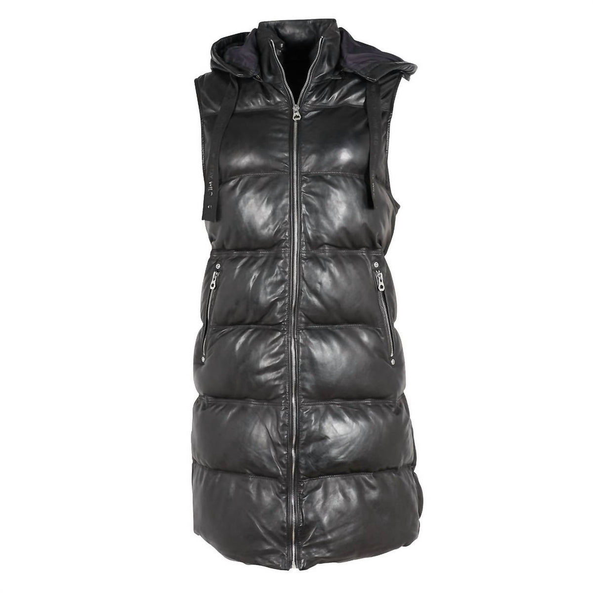 Mauritius - Leather Veo Cf Leather Puffer Vest Jacket