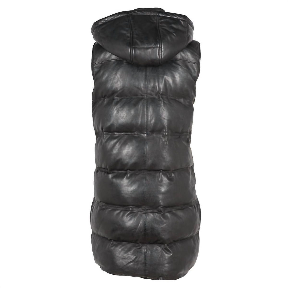 Mauritius - Leather Veo Cf Leather Puffer Vest Jacket
