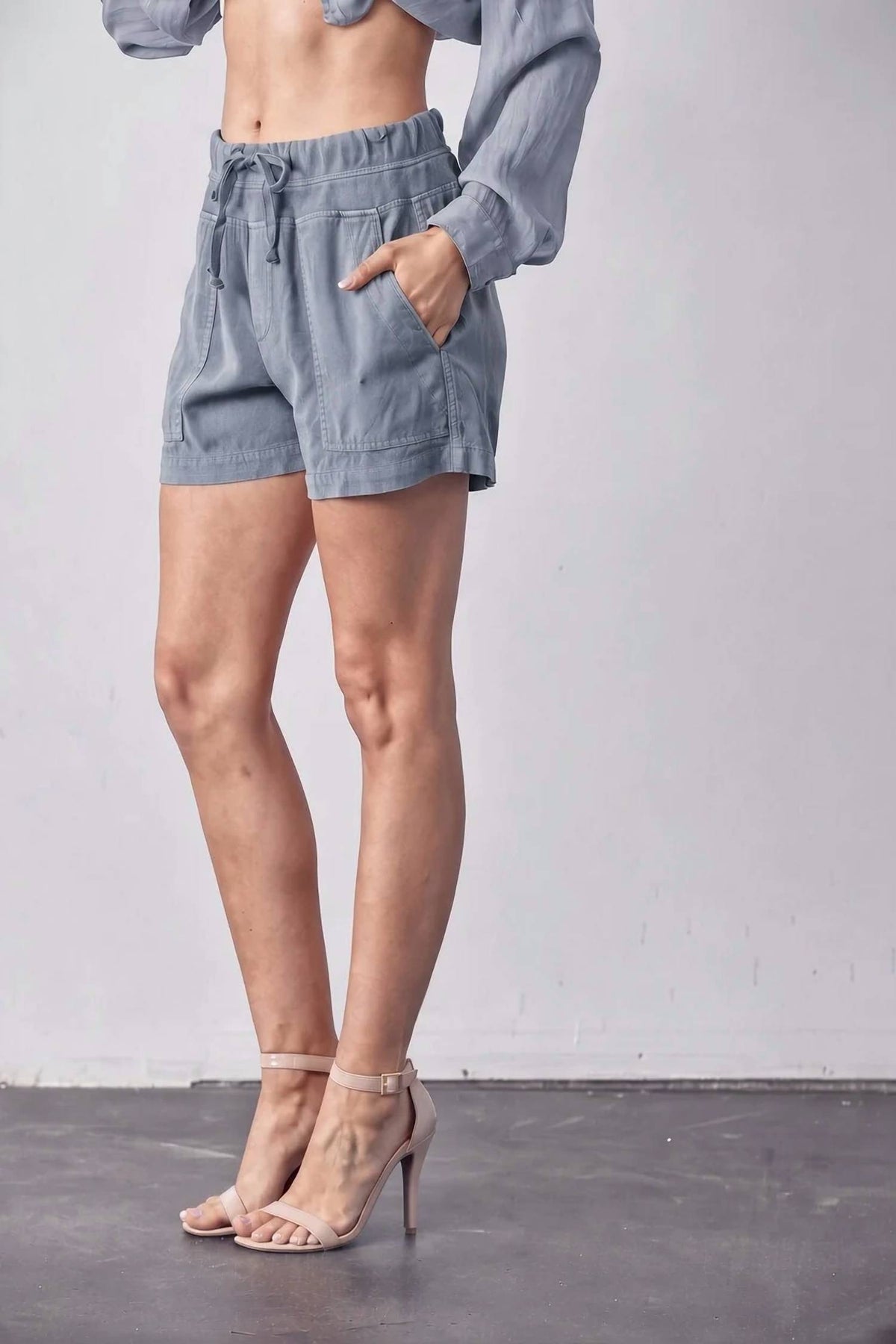 Maven West - Drawstring Cargo Pocket Shorts