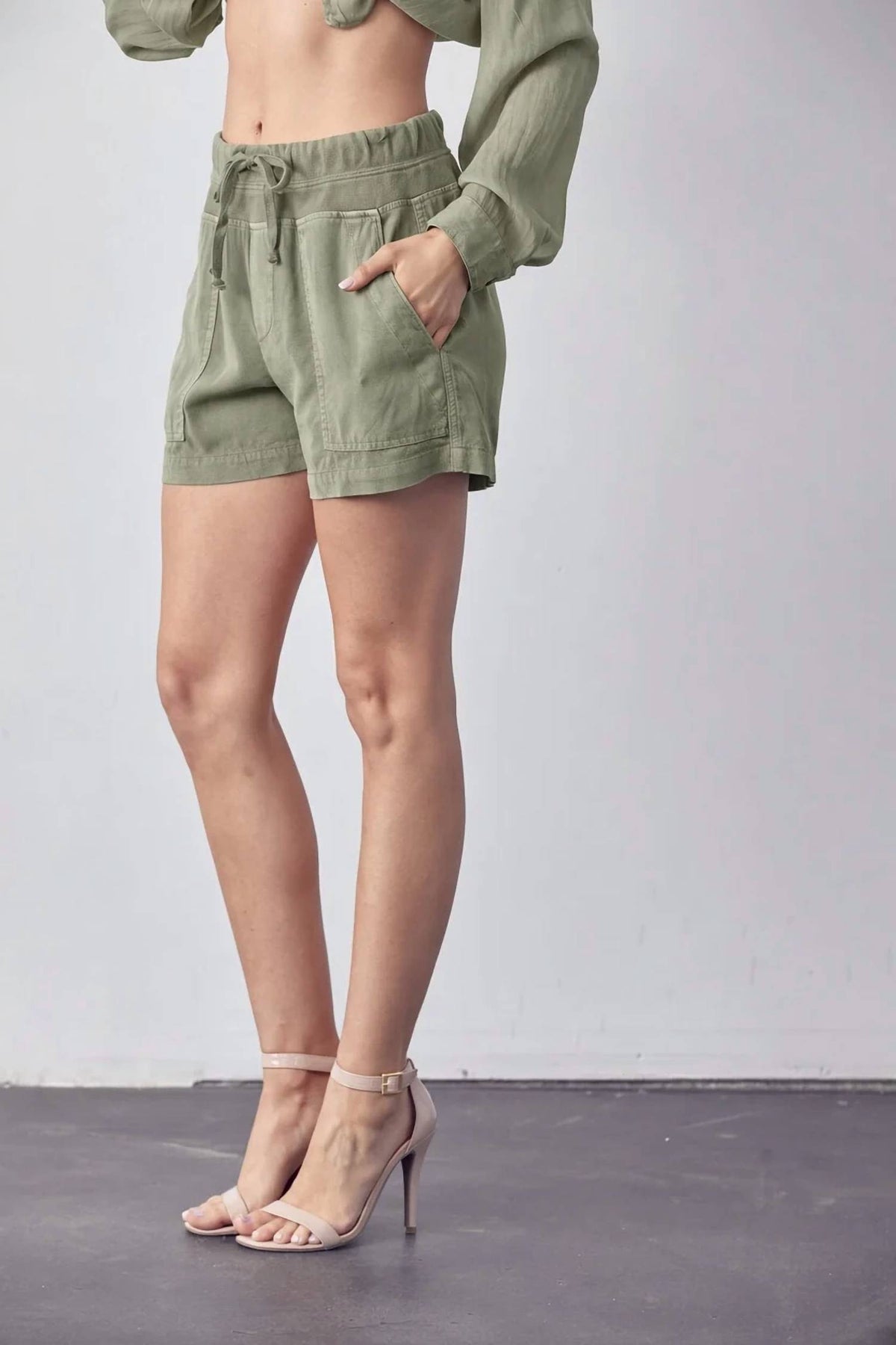 Maven West - Drawstring Cargo Pocket Shorts