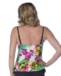 Maxine Of Hollywood - Ruffled Tankini Top - bikinis - clothing - floral