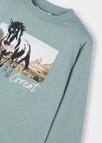 Mayoral - Boys Long Sleeve Horse Tee