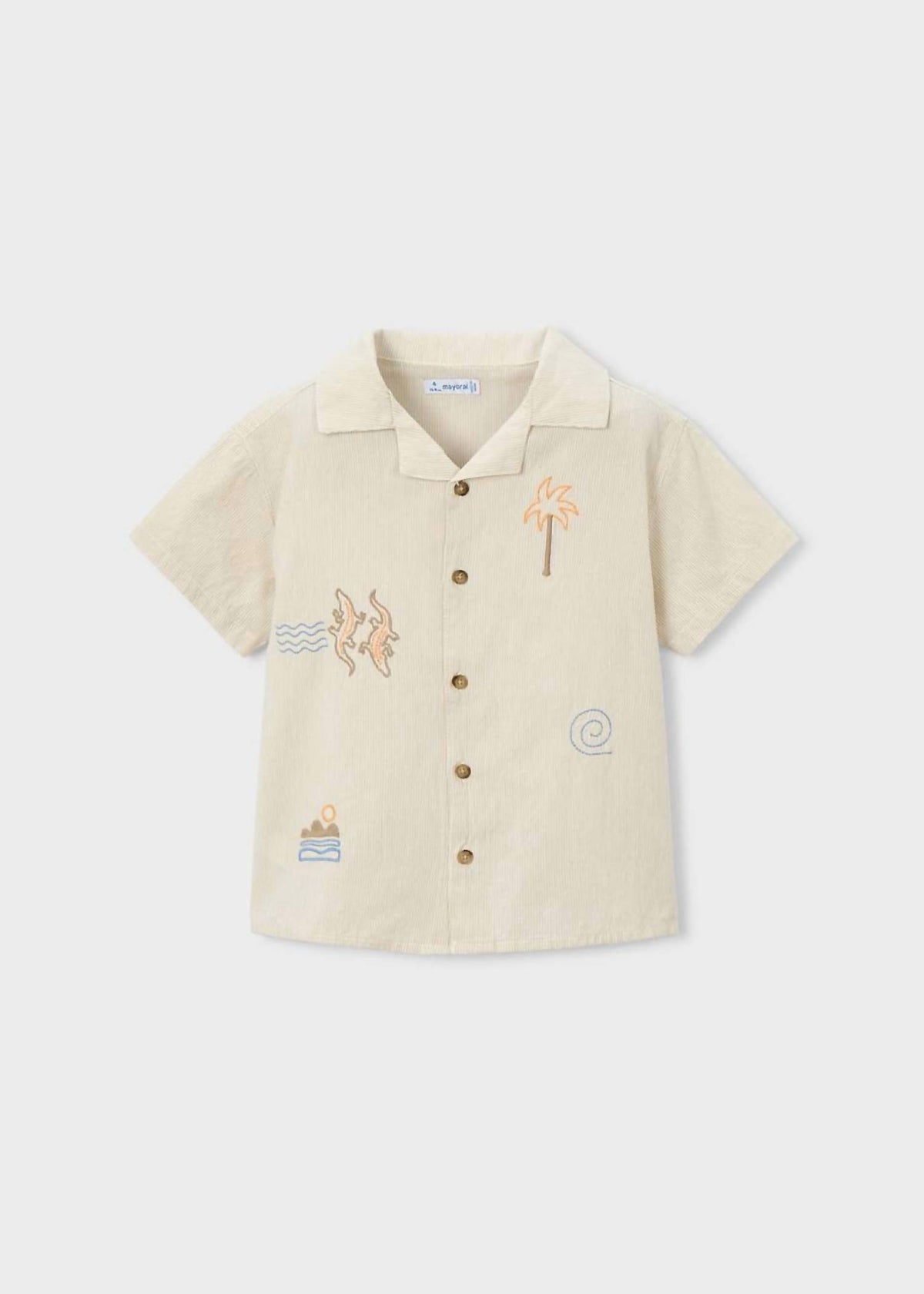 Mayoral - Embroidered Palm & Lizard Shirt