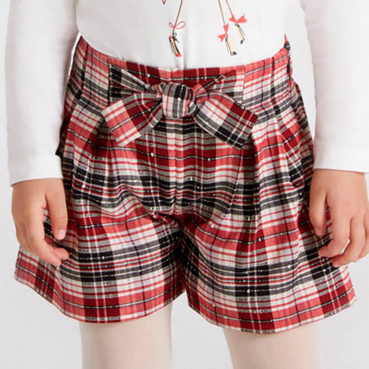 Mayoral - Girls Checkered Shorts