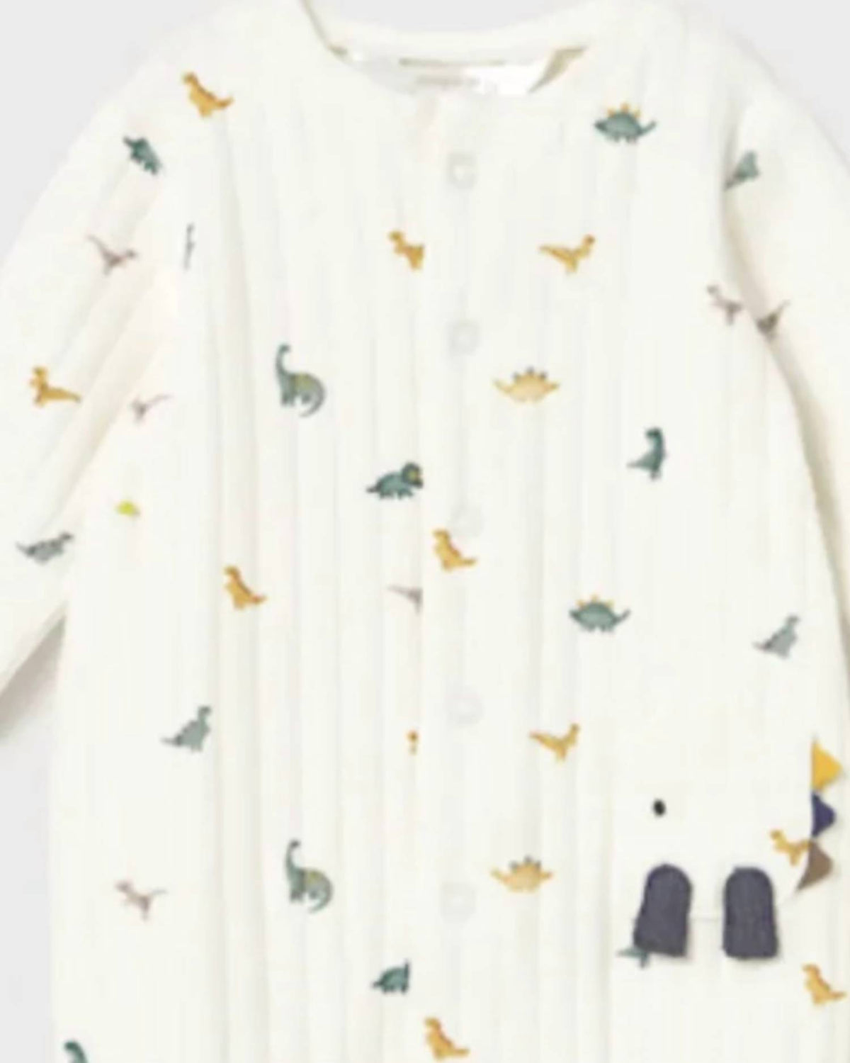 Mayoral - Kid's Dinosaur Dungaree Footies With Hat