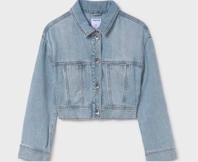 Mayoral - Kids Snap Denim Jacket and Shorts Set