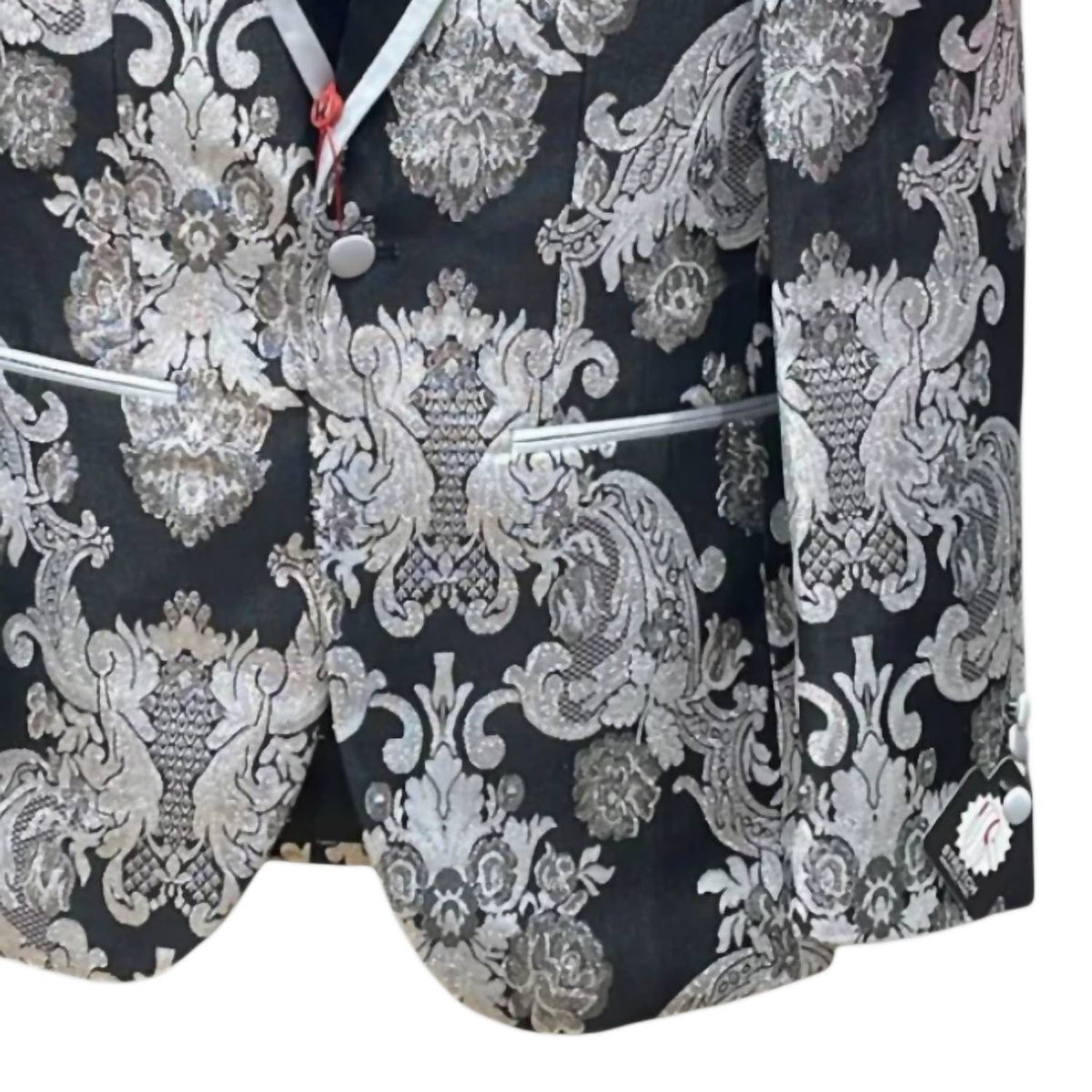 Mazari - Men's Metallic Blazer With Bow Tie