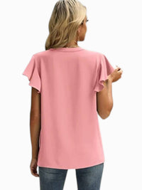 Mccolin - Chiffon Short Sleeve Shirt