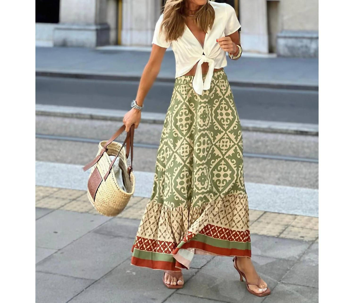 Mccolin - Kami Mixed Print Skirt
