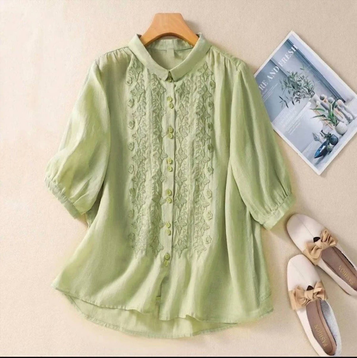 Mccolin - Women's Button Down Front Top