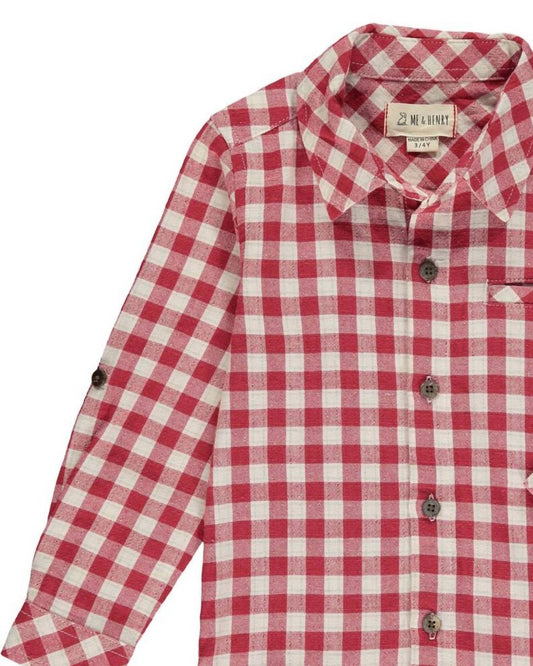 Me & Henry - Men's Plaid Woven Shirt - casual - button - down - shirts - clothing - cotton