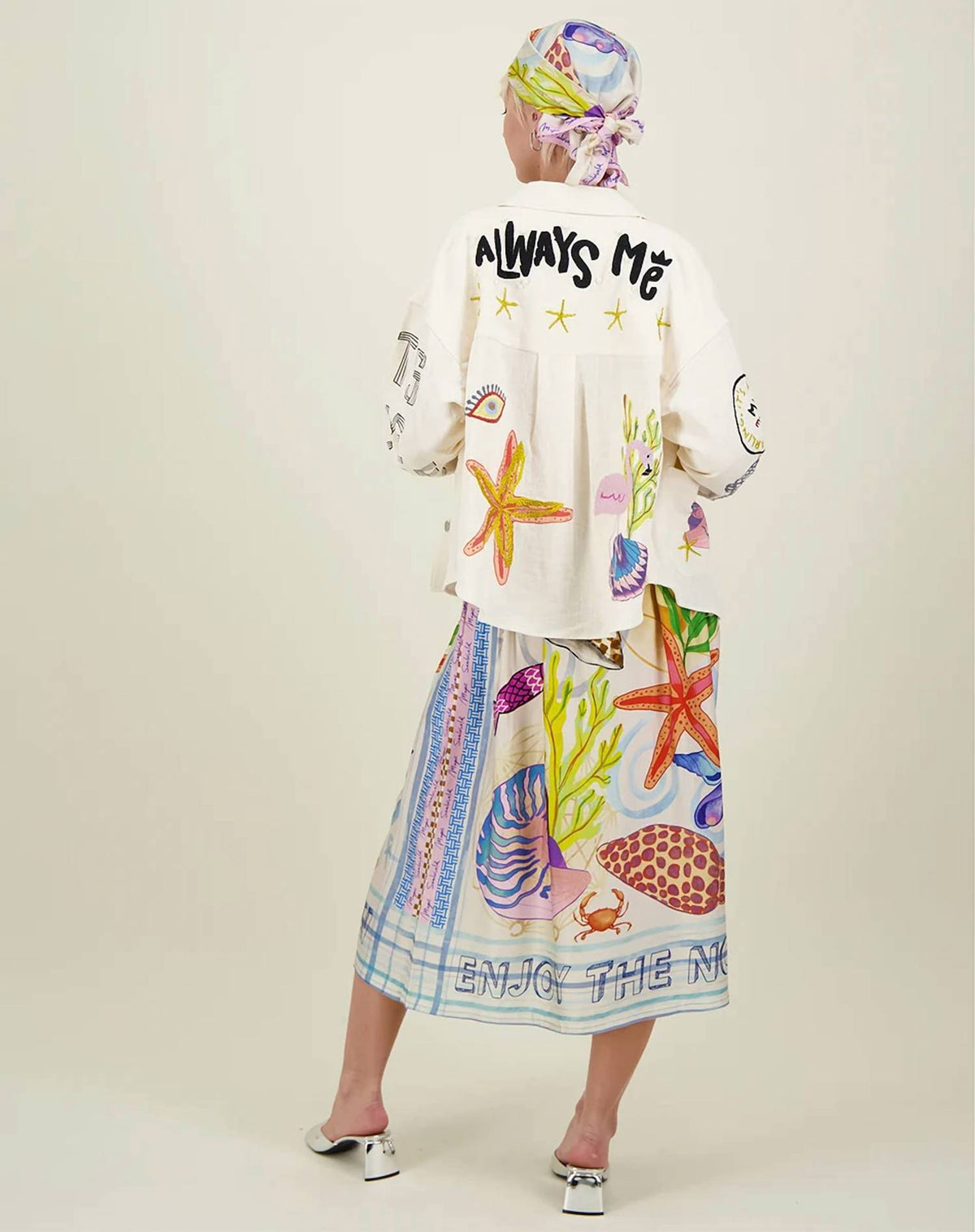 Me369 - Vanessa Printed Midi Skirt