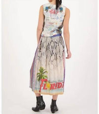 Me369 - Vanessa Printed Midi Skirt