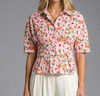 Meet Me In Santorini - Button Front Top