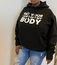 Melissa Masse - Get Your Laws Off My Body Hoodie - black - clothing - cotton