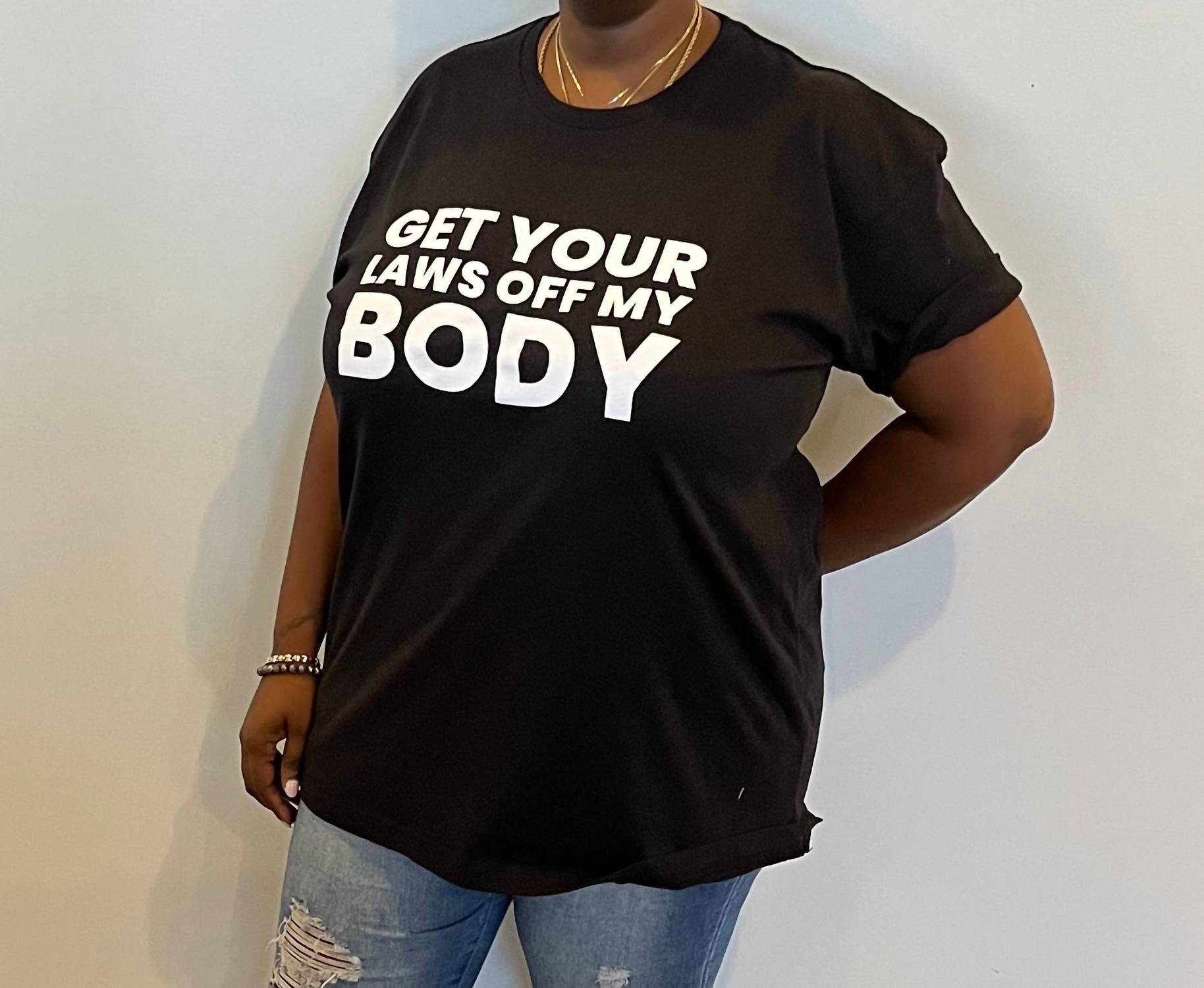 Melissa Masse - Get Your Laws Off My Body T-shirt - black - clothing - cotton