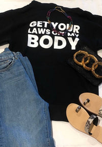 Melissa Masse - Get Your Laws Off My Body T-shirt - black - clothing - cotton